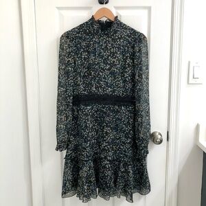 Donna Morgan Floral Black Dress